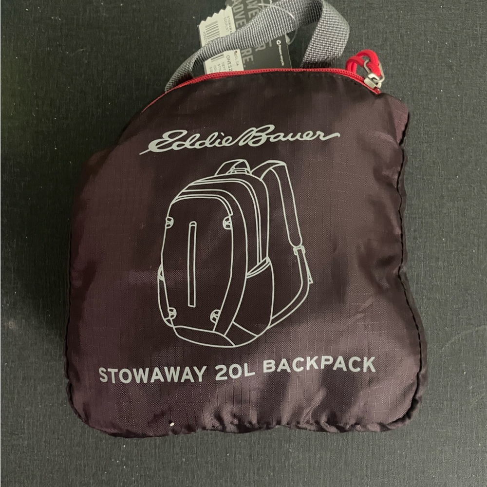 Eddie Bauer Black Stowaway 20L Backpack